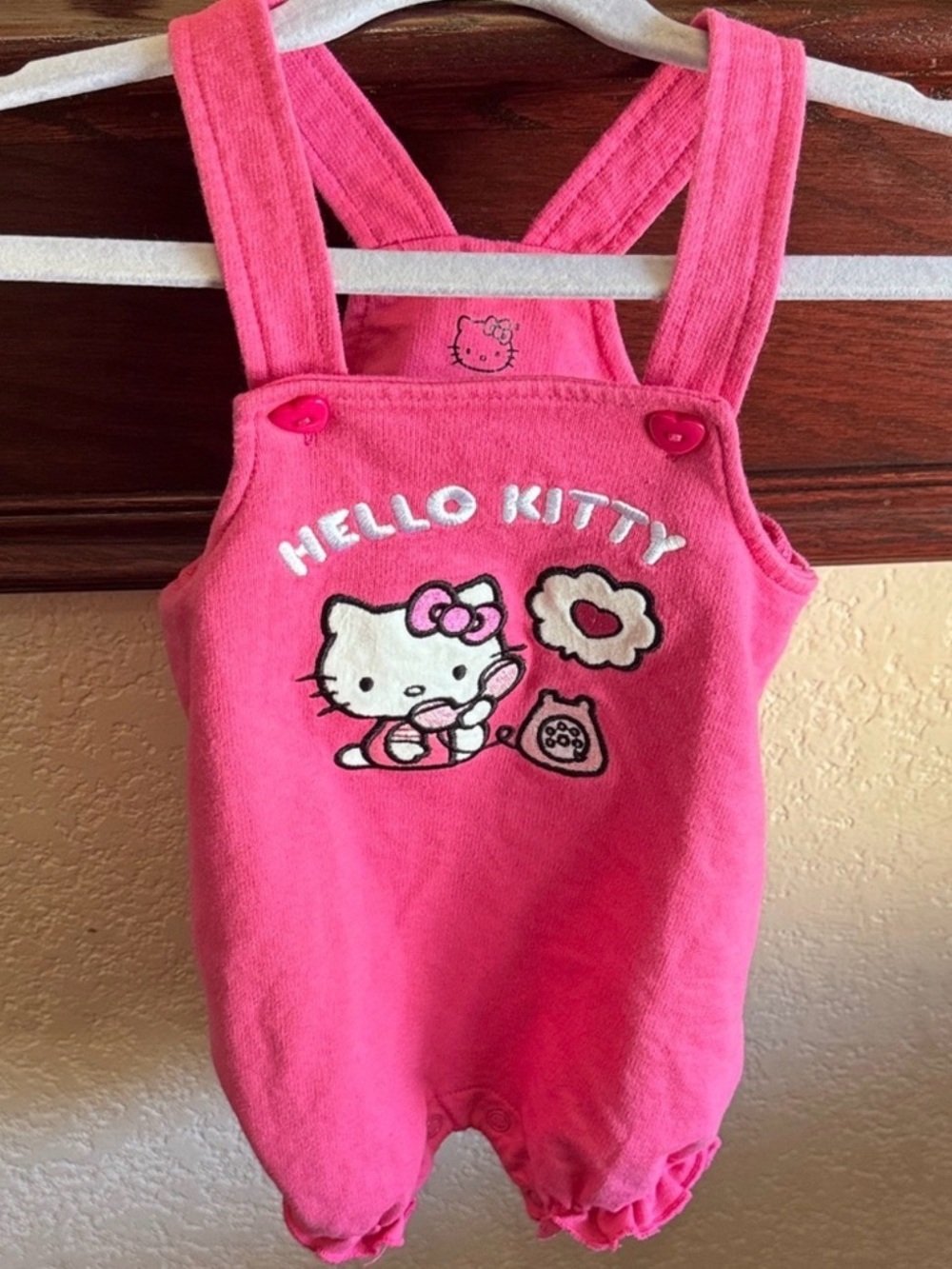 Hello Kitty Pink Baby Overalls